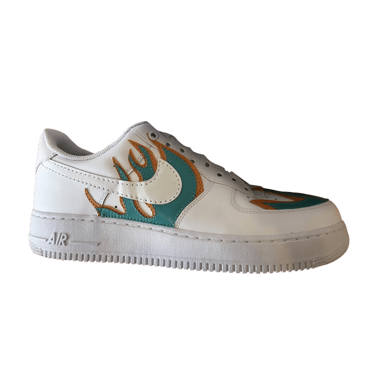 

Кроссовки Nike John Geiger x TheShoeSurgeon x Air Force 1 Low 'La Flame' Art Basel Edition, белый