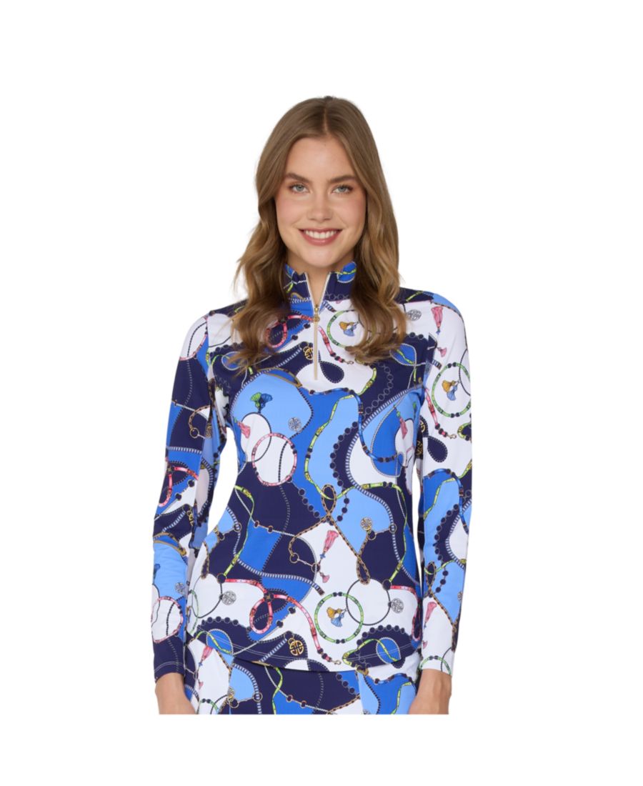 

Топ с длинными рукавами и воротником-стойкой от G Lifestyle G Lifestyle Clothing, Blue Link