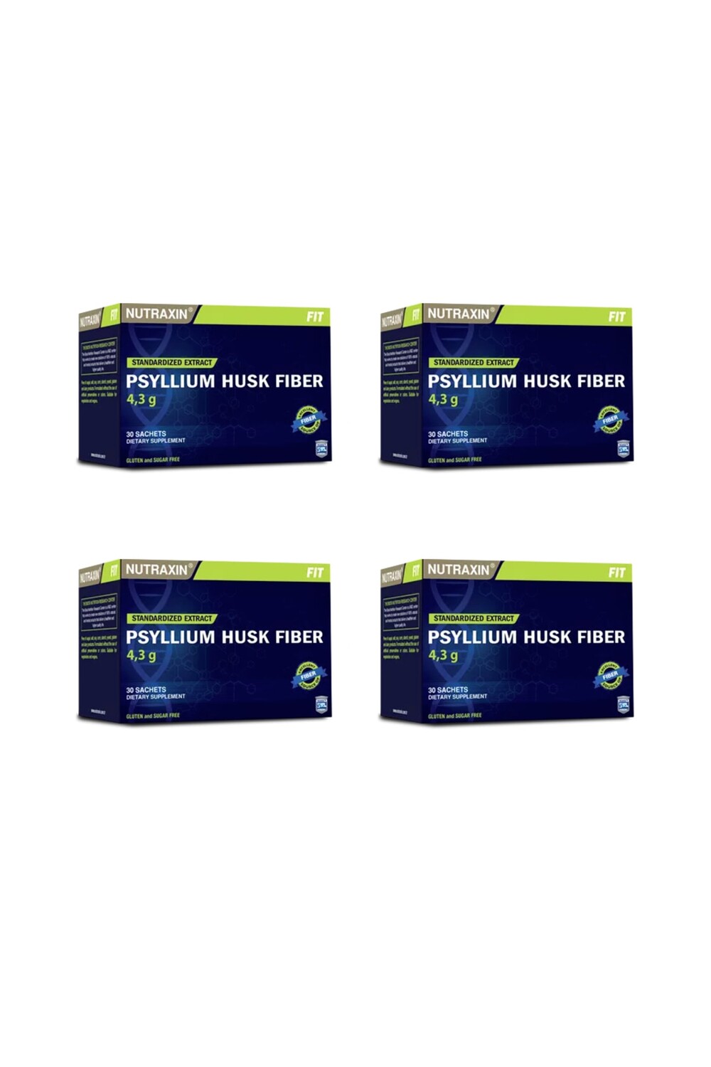 

Nutraxin Волокно шелухи подорожника 4,3 г 30 пакетиков по 4 штуки
