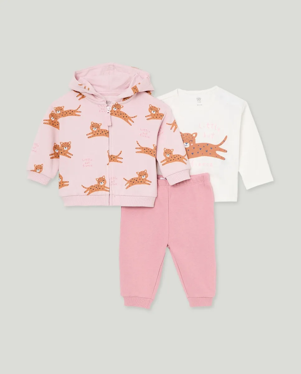 

Комплект из 3 предметов с длинным рукавом и принтом тигренка для девочки Baby El Corte Inglés, многоцветный