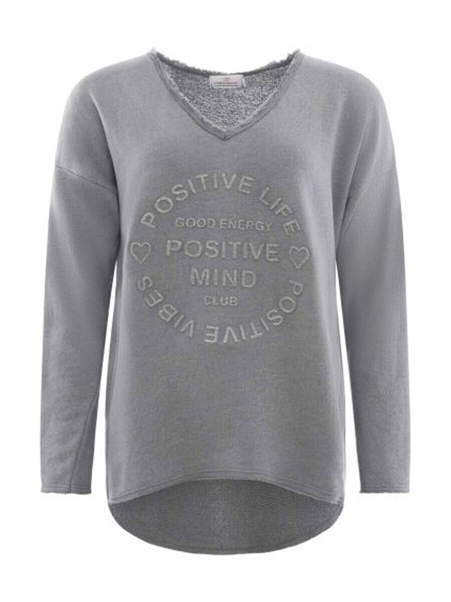 

Свитер Zwillingsherz Sweatshirt Positive Mind, темно-серый