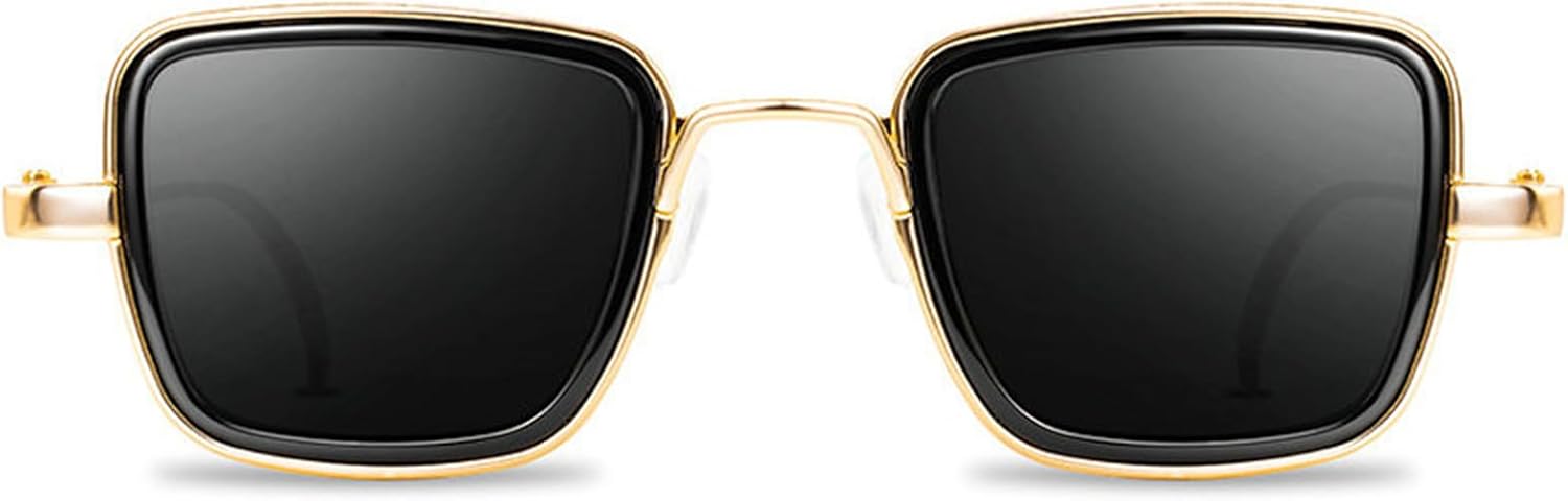 

Винтажные металлические солнцезащитные очки Helena для мужчин и женщин, квадратные солнцезащитные очки для мужчин и женщин, стильные ретро-очки, защита от УФ-излучения UV400, C1