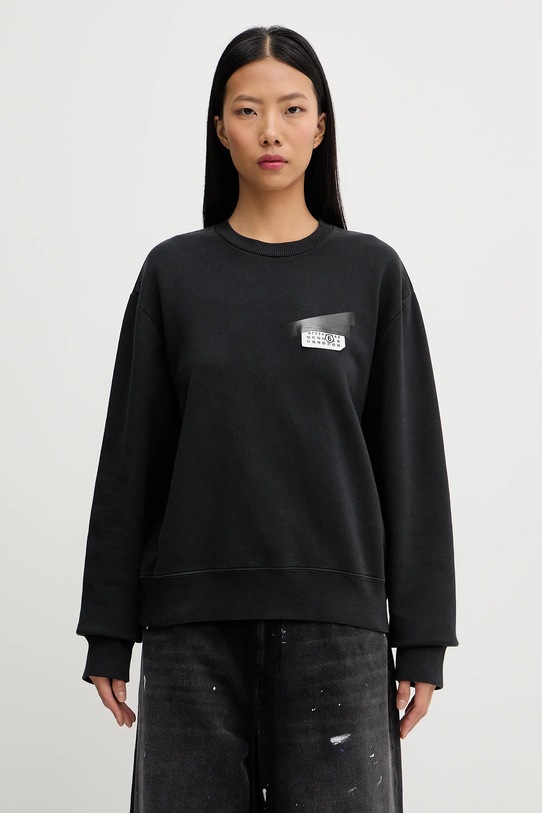 

Хлопковая толстовка Mm6 Maison Margiela, черный