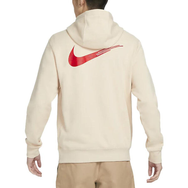 Толстовка Nike Sportswear NSW hoodie 'Beige Red', бежевый — фото 3