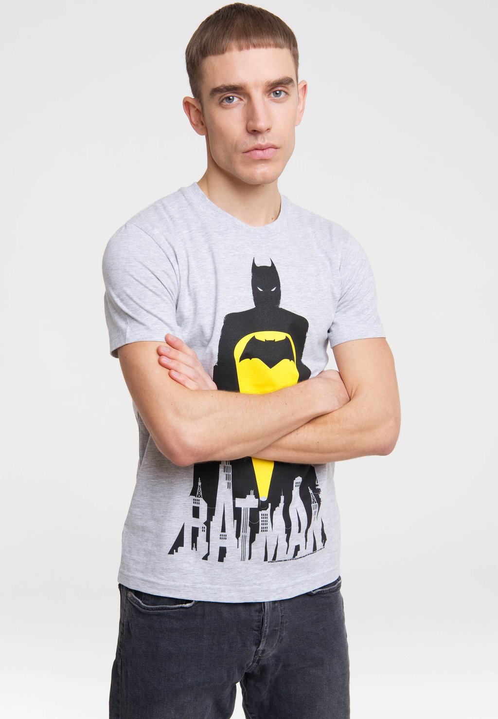 

Футболка с принтом BATMAN-MOTIV LOGOSHIRT, цвет grau-meliert