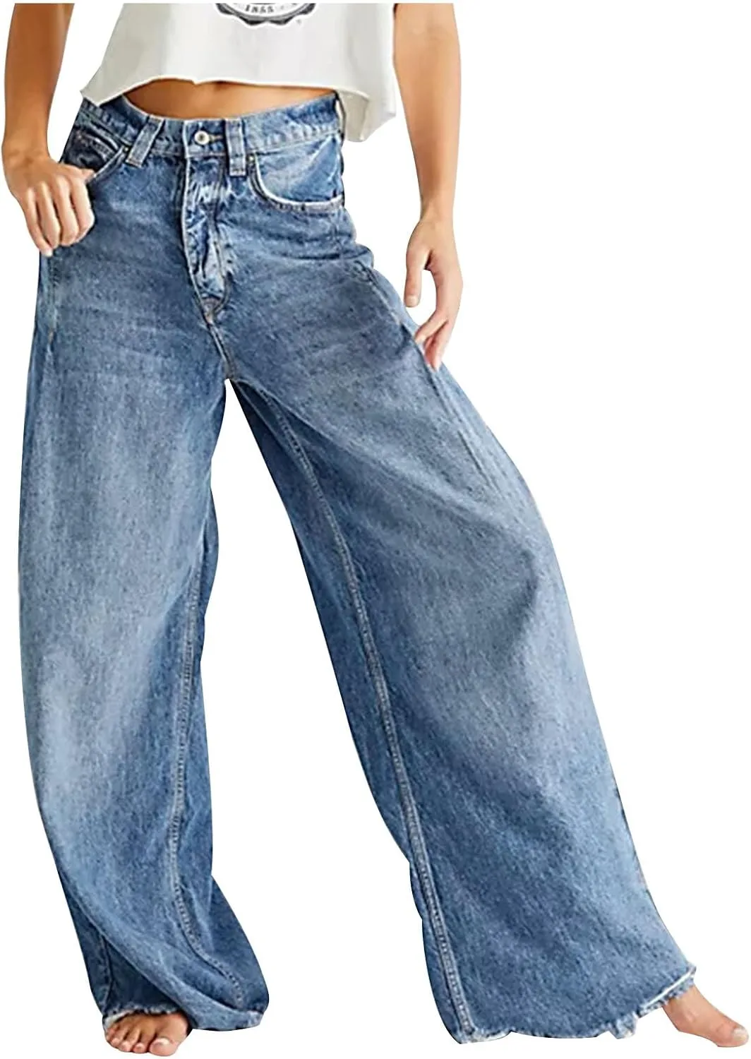 

Джинсы для женщин Baggy High Waisted Wide Leg