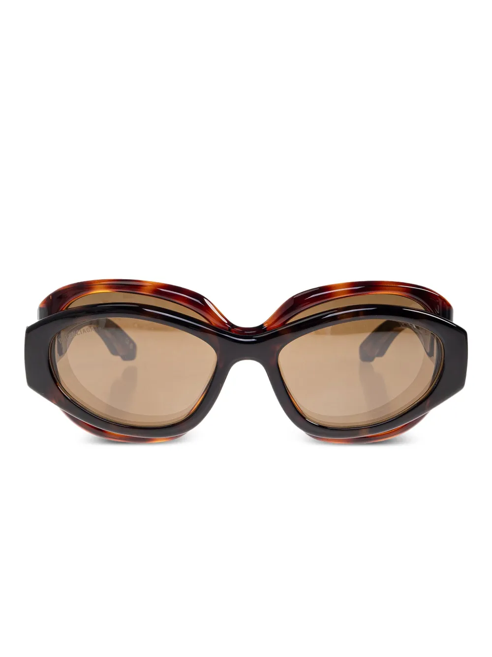 

Солнцезащитные очки в овальной оправе Balenciaga Eyewear, черный