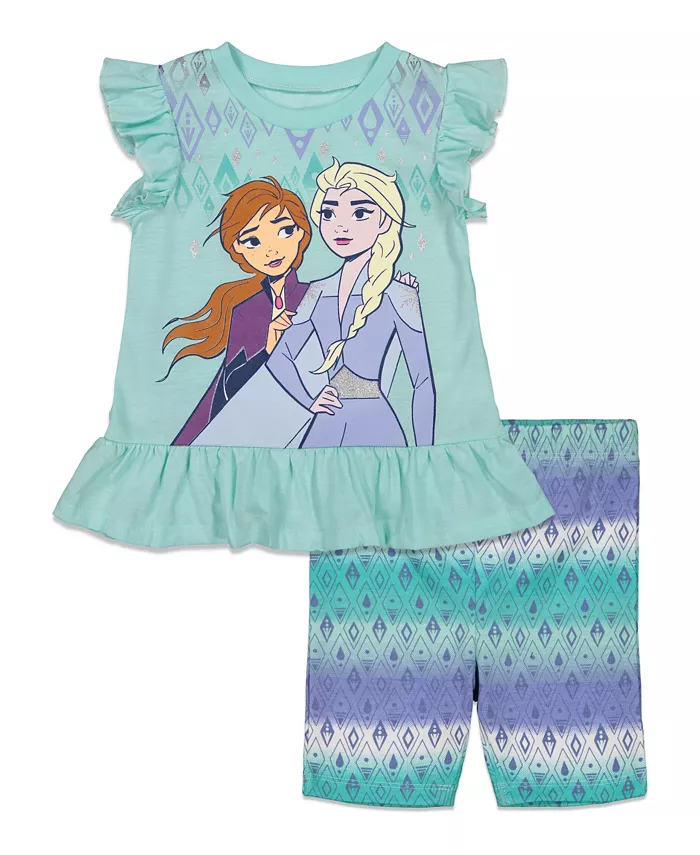 

Майка и велосипедки для девочек Frozen, синий