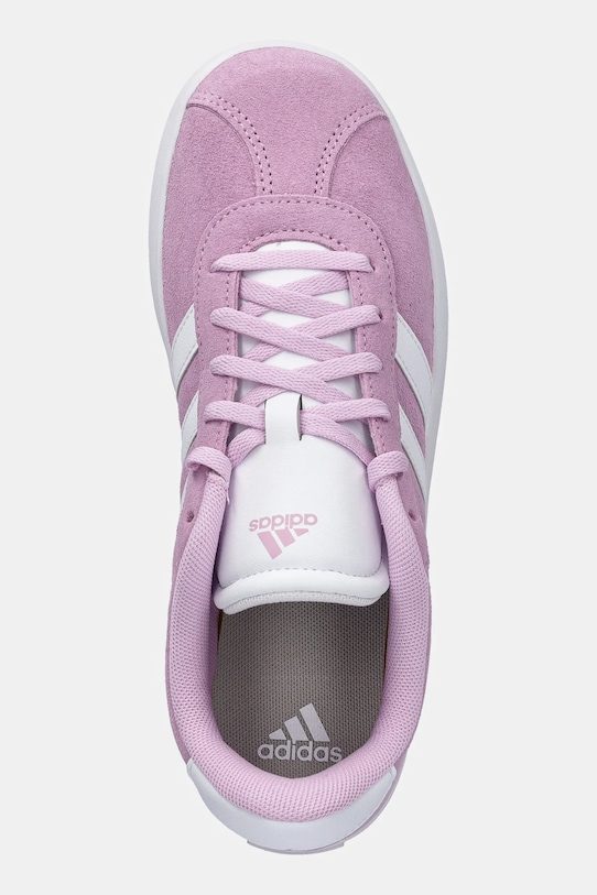 Детские замшевые кроссовки VL COURT 3.0 Adidas, розовый — фото 4