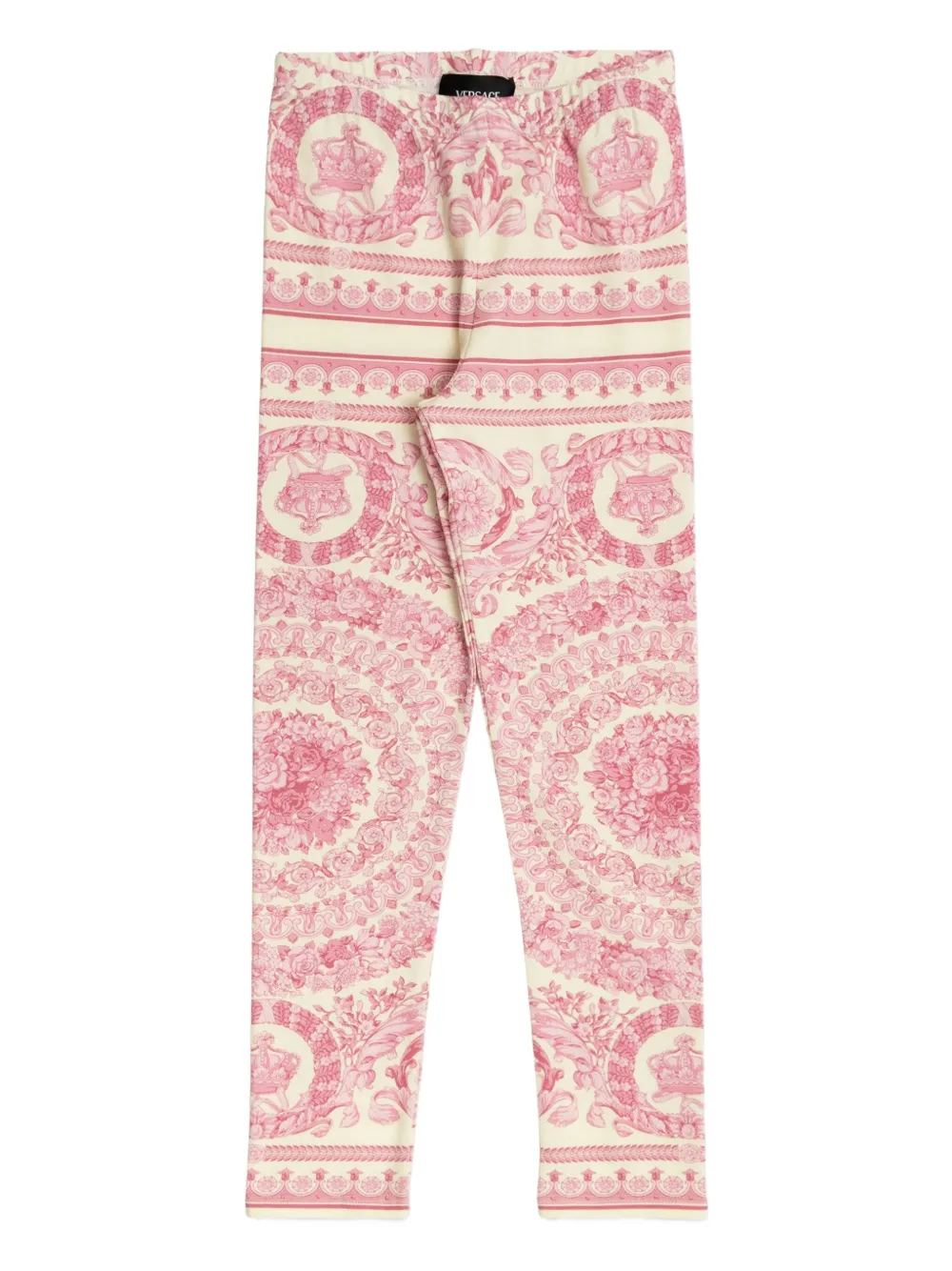 

Леггинсы с принтом Barocco Versace Kids, розовый