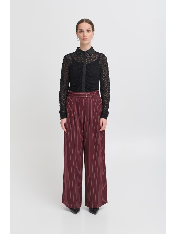 

Рубашка с длинными рукавами IXLACEY Slim fit черного цвета ICHI