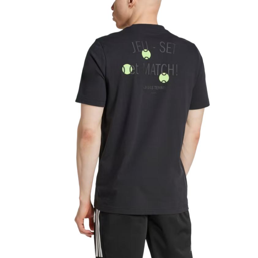 Футболка с принтом Tennis Jeu Adidas, черный — фото 3