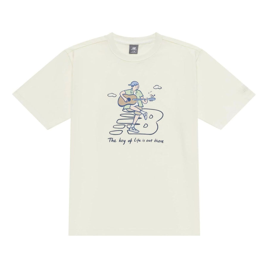 

Футболка New Balance x PK Guitar Graphic T-Shirt 'Ivory', белый