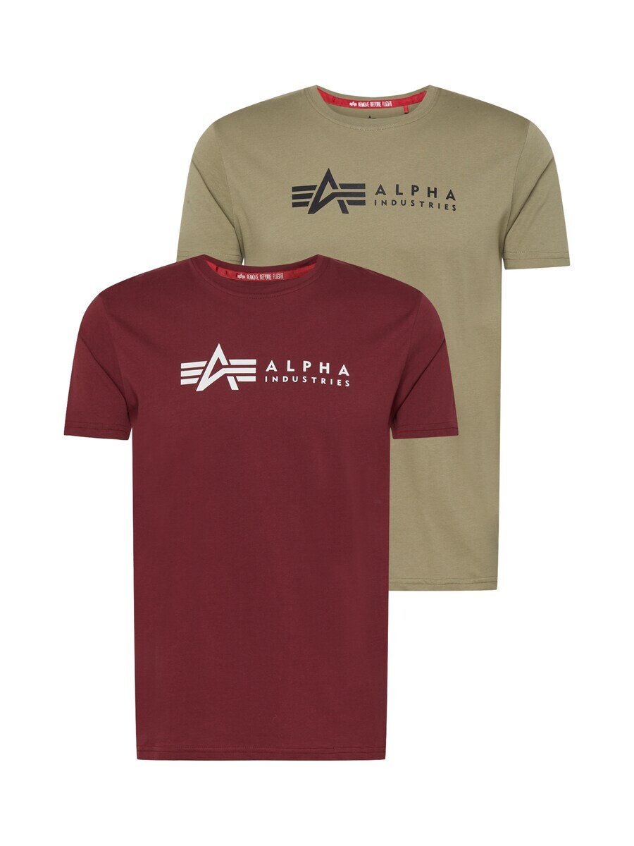 

Футболка ALPHA INDUSTRIES, цвет Olive/Burgundy