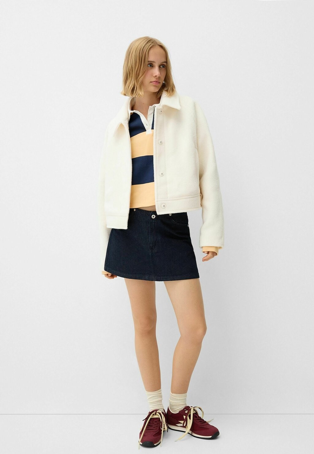 

Легкая куртка SOFT Bershka, белый