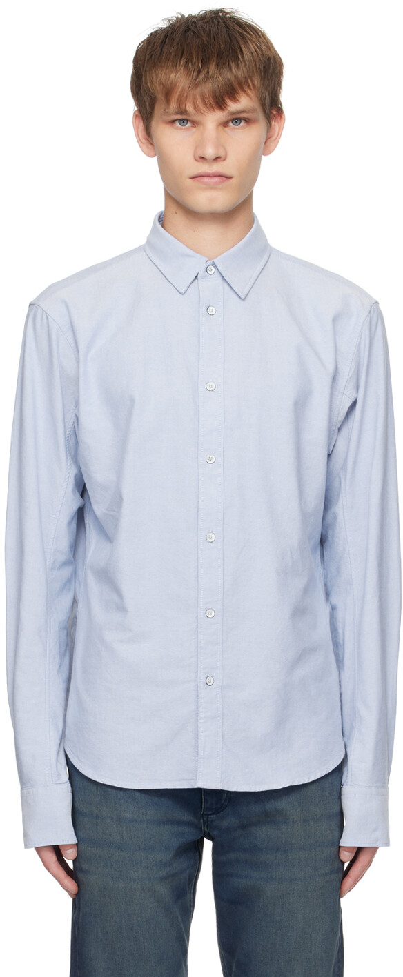 

Синяя рубашка rag &bone Engineered rag & bone