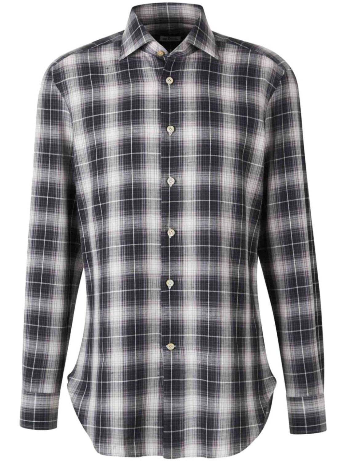 

Kiton рубашка в клетку, черный
