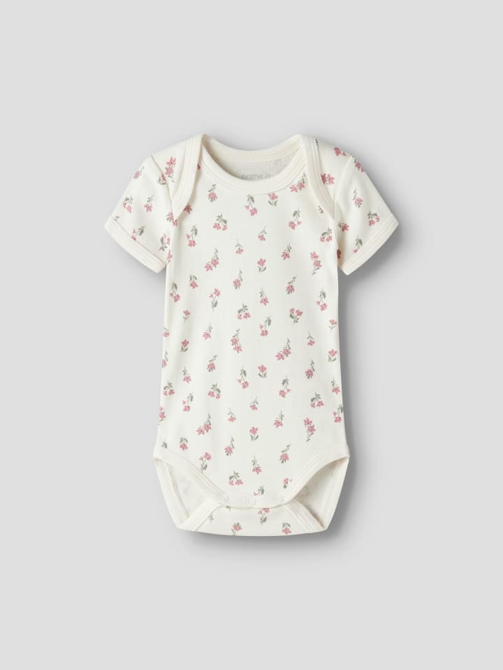 Name it Комплект из 3 боди с короткими рукавами NBFBODY 3P S/S FLOWER в цвете Jet Stream — фото 2