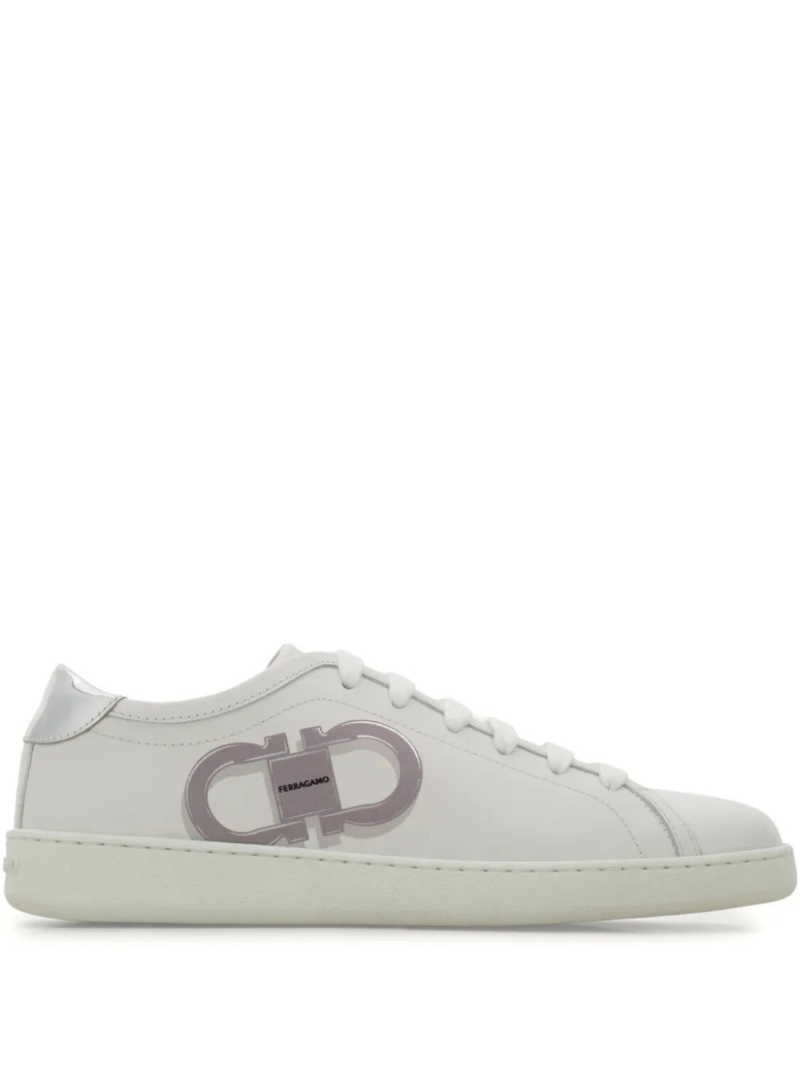 Ferragamo кроссовки Double Gancini, белый