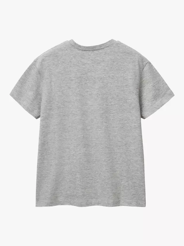 Детская футболка с коротким рукавом и логотипом, серая Benetton — фото 2