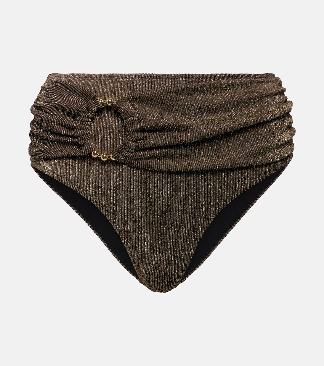

Плавки-бикини Dorit со сборками Alexandra Miro, Dark Brown Metallic