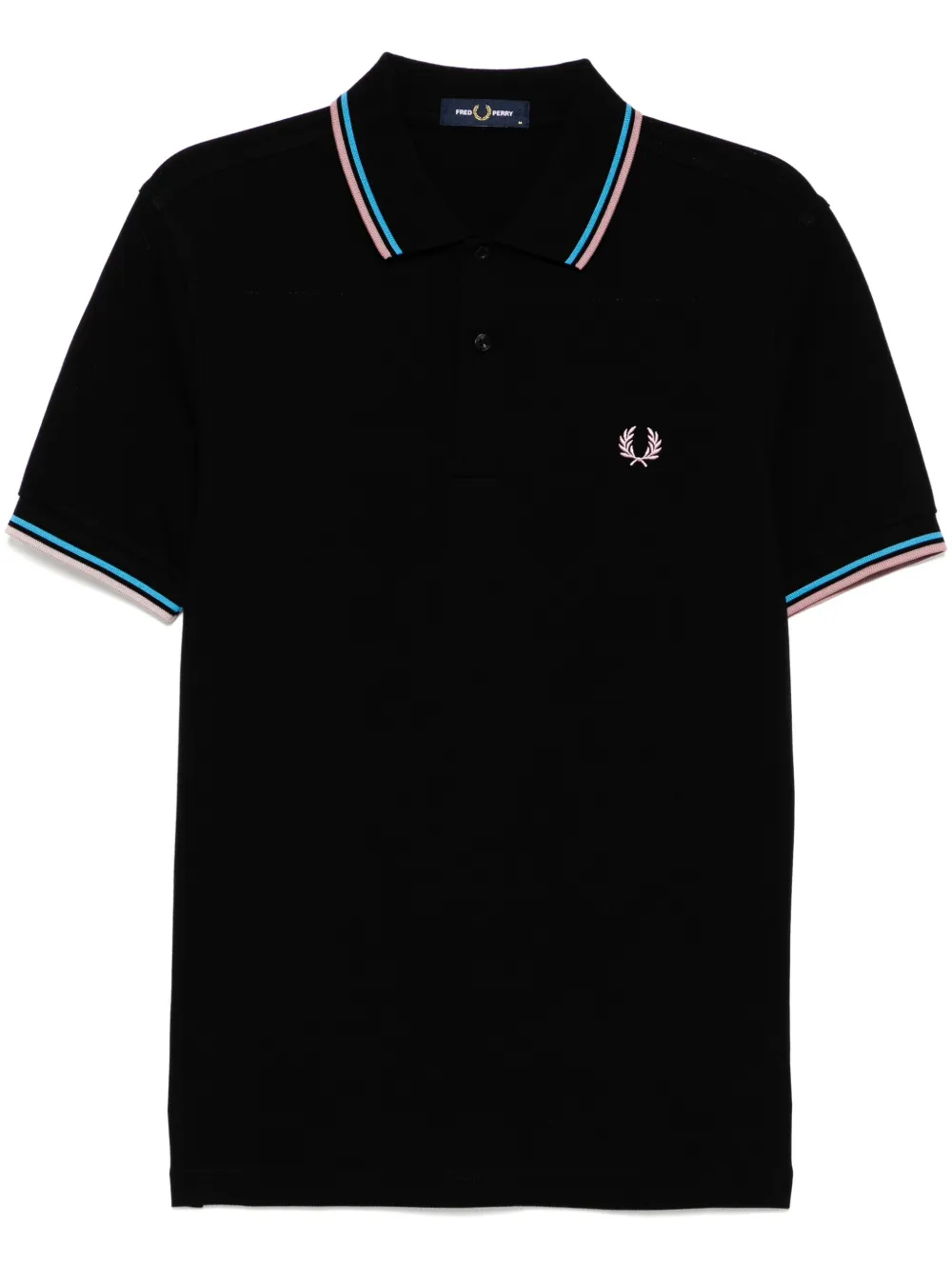 

Рубашка поло с контрастной окантовкой Fred Perry, черный