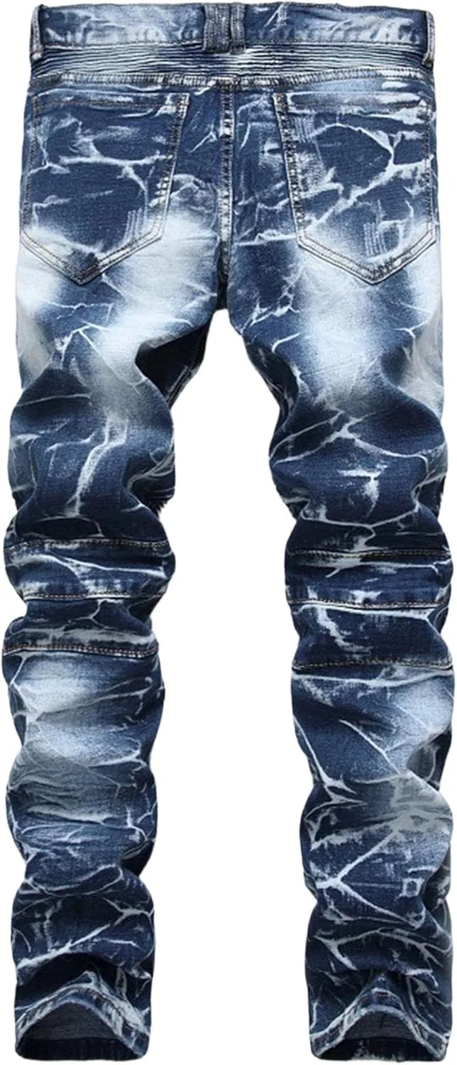 Джинсы Slim Fit Stretch, Ripped, Dark Blue