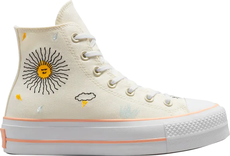

Кроссовки Wmns Chuck Taylor All Star Lift Platform High 'Floral Embroidery', кремовый, Бежевый, Кроссовки Wmns Chuck Taylor All Star Lift Platform High 'Floral Embroidery', кремовый