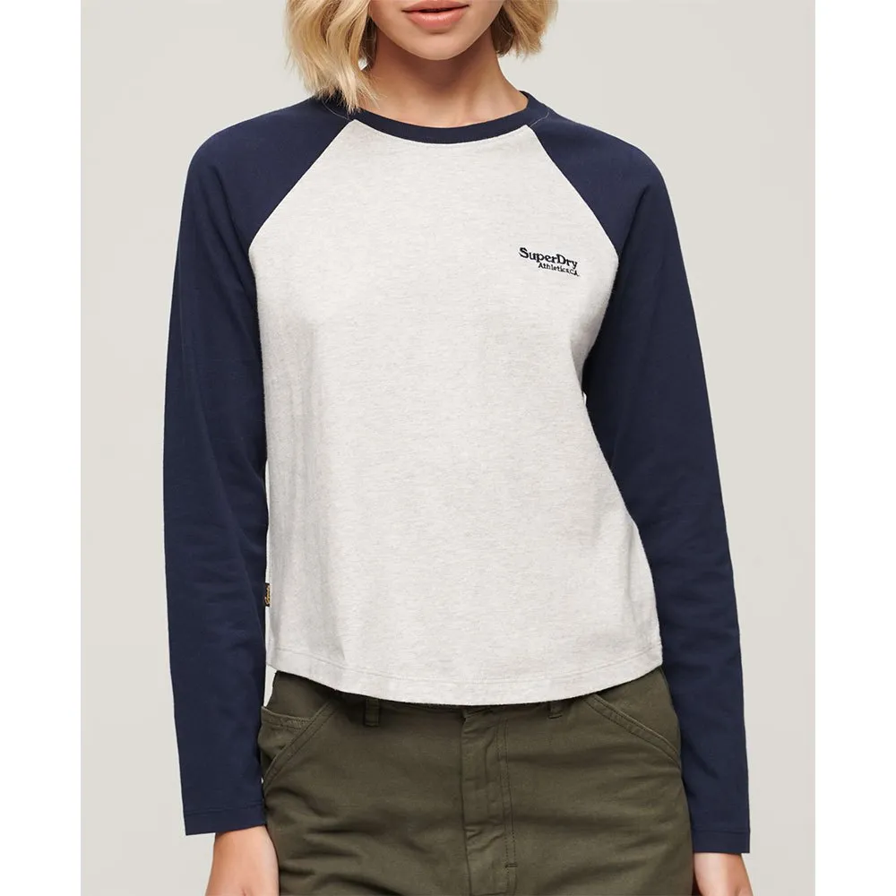 

Футболка Superdry Essential Logo Baseball Long sleeve, бежевый