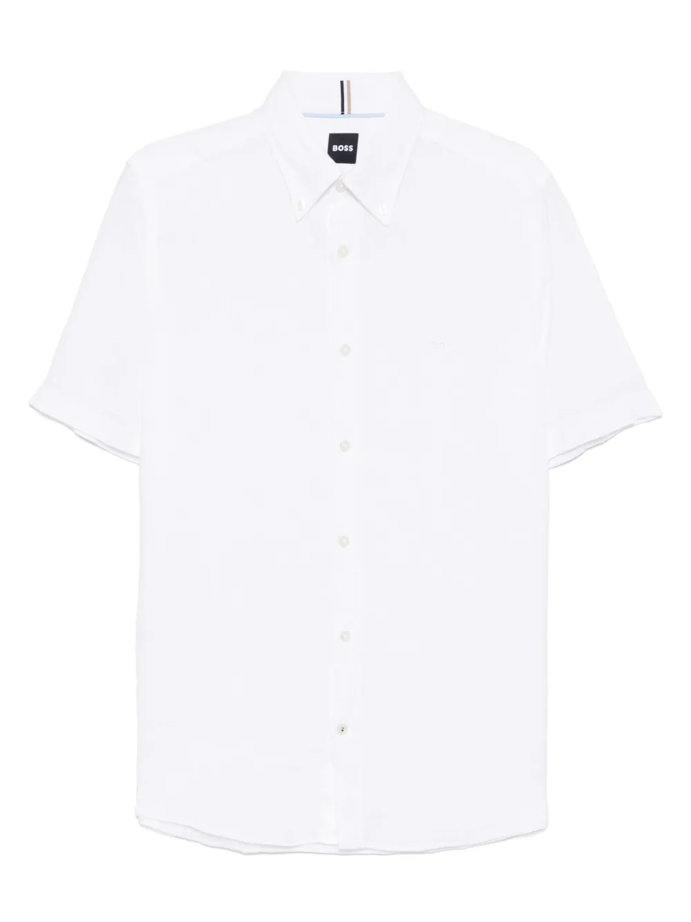 

Рубашка с вышитым логотипом BOSS, белый