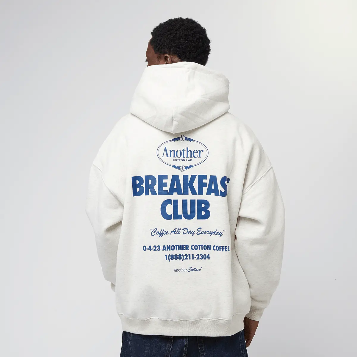

Худи Another Cotton Lab Breakfast Club Oversized, серый