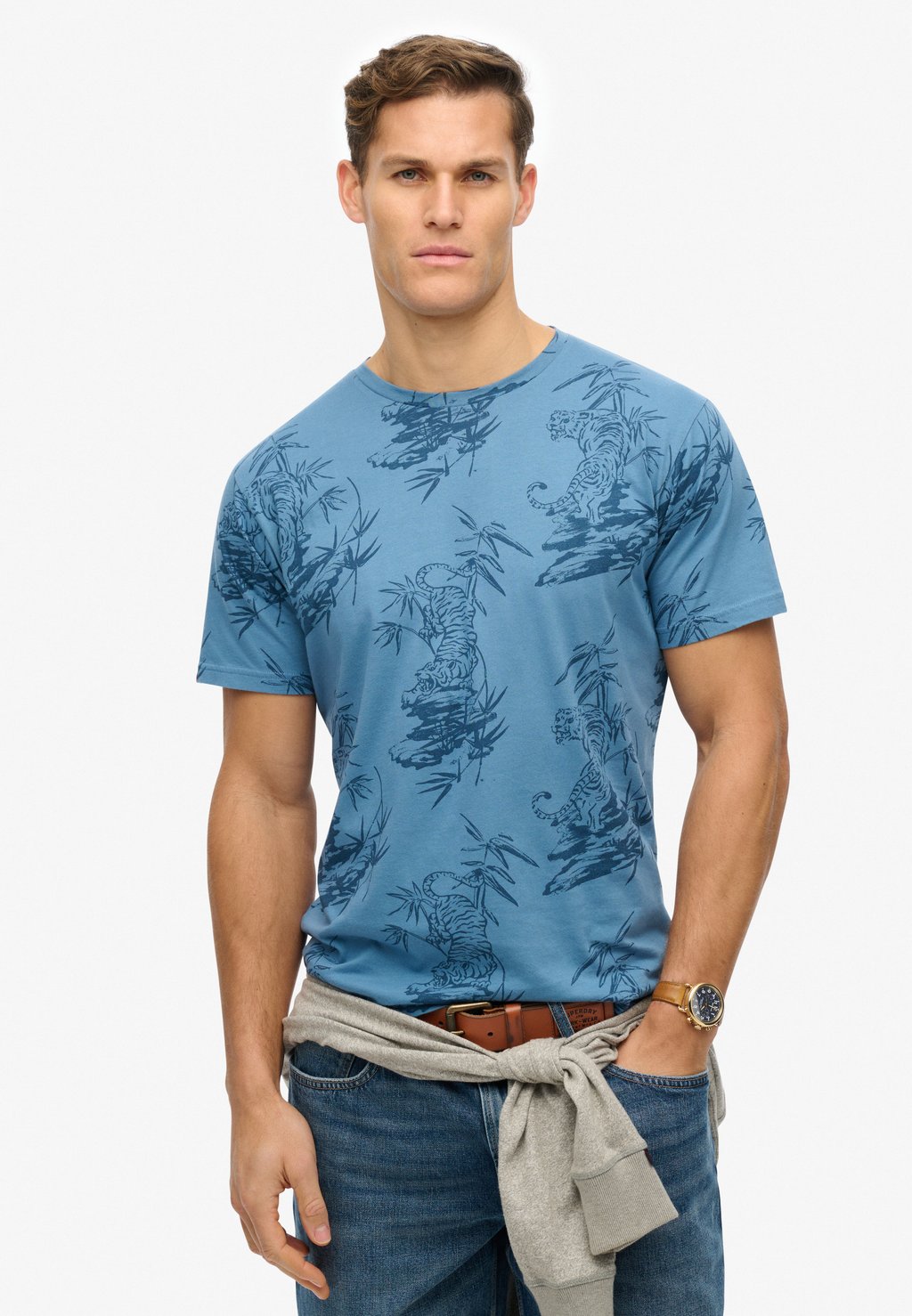 

Футболка с принтом CLASSIC ESSENTIAL Superdry, синий