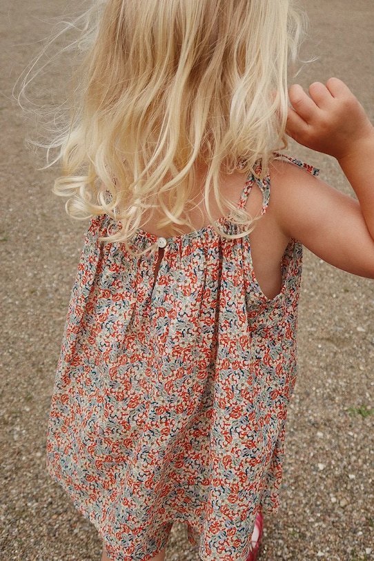 

Детское хлопковое платье PACEY STRAP DRESS GOTS Konges Sløjd, розовый