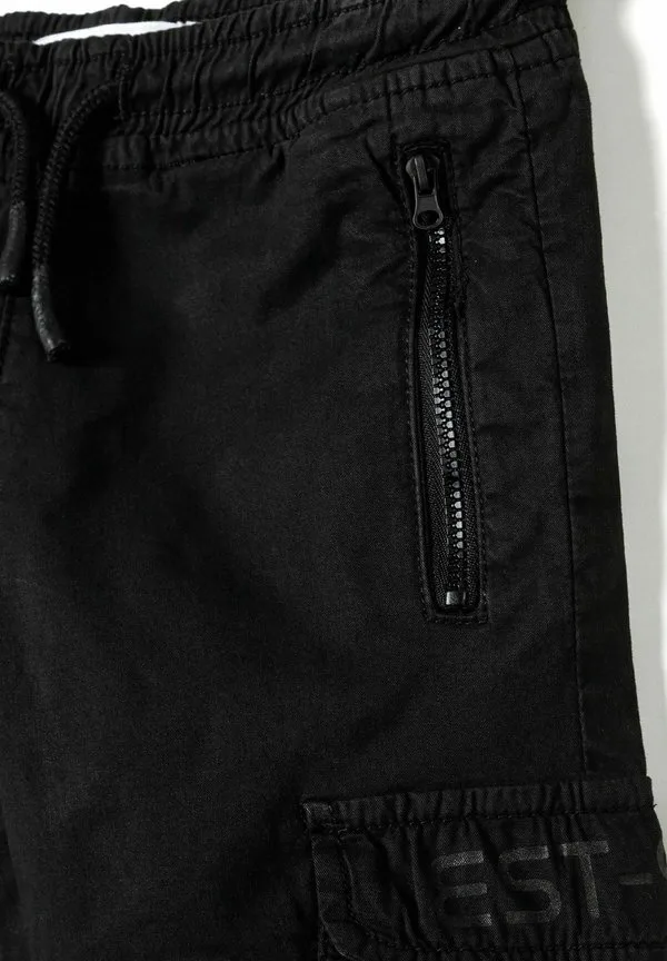 Практичные брюки-карго с эластичным поясом Minoti, Black — фото 4