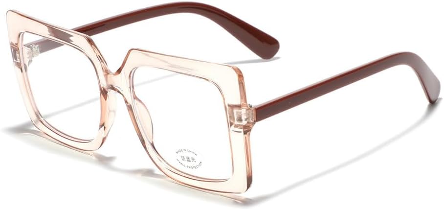 

Большие очки в оправе для женщин, прозрачные, увеличенного размера, черепаховая оправа, солнцезащитные очки для женщин и мужчин, защита от ультрафиолета UV400 MTZJH, Champagne