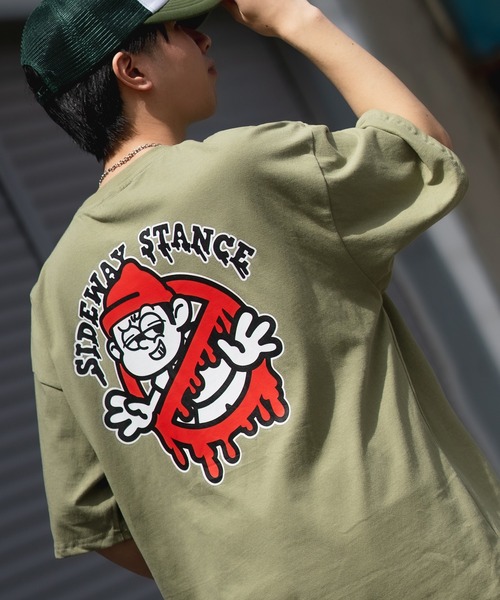 

SIDEWAY STANCE Футболка с короткими рукавами и графическим принтом Sideways Stance, цвет хаки