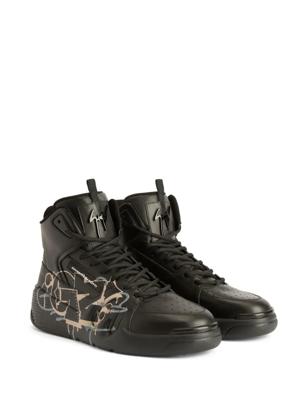 Кроссовки Talon с принтом граффити Giuseppe Zanotti, черный — фото 2