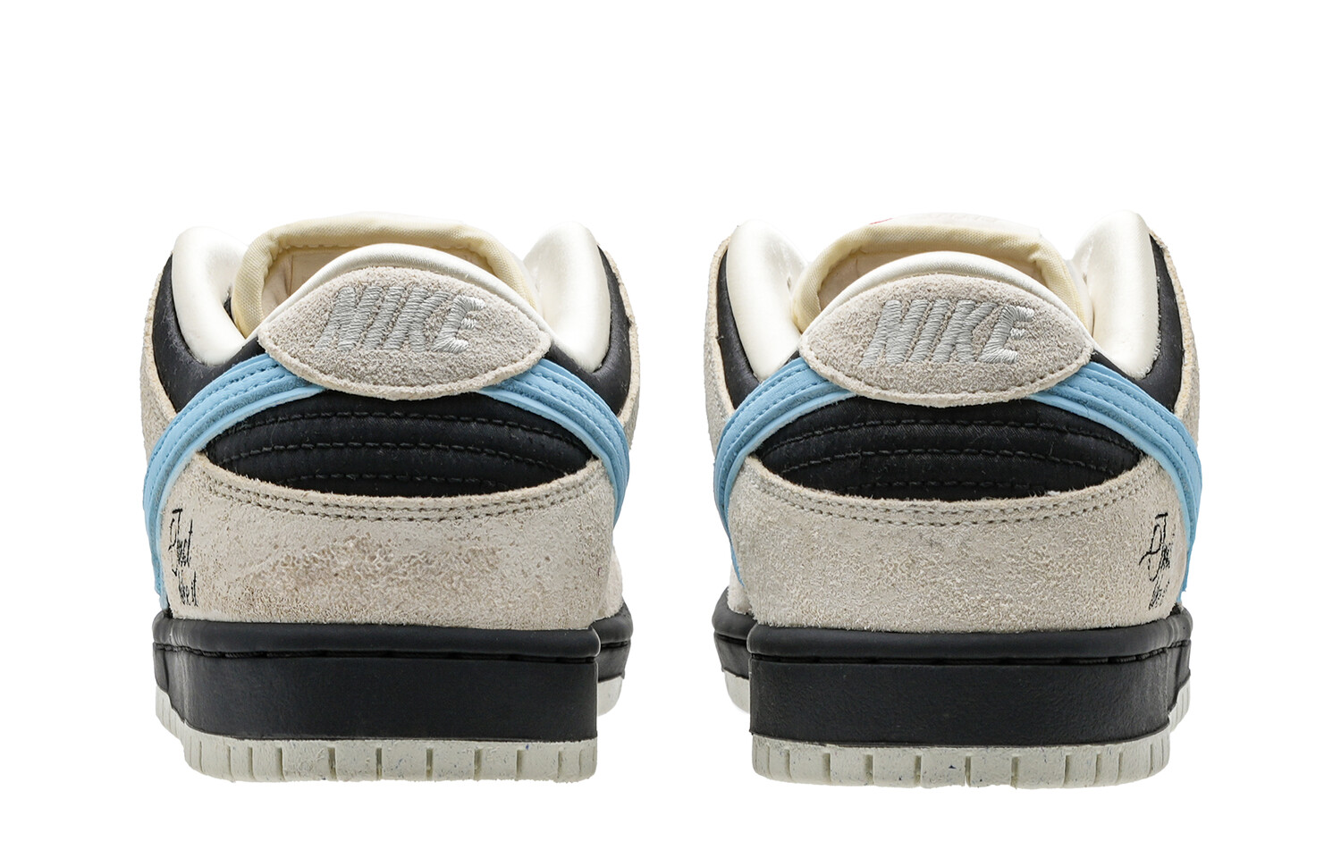 Кроссовки Nike Dunk Skateboarding Shoes Unisex Low-top Black/grey/blue, черный/синий — фото 3