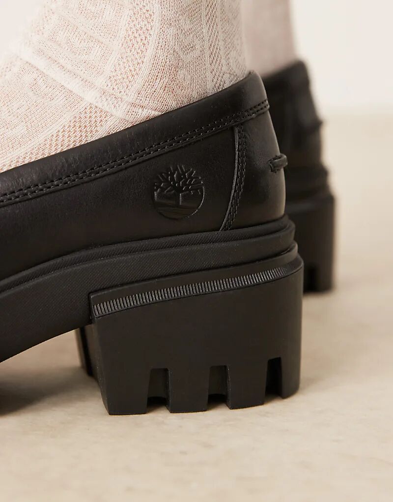 Туфли Everleigh на массивном каблуке из черной кожи Timberland — фото 4
