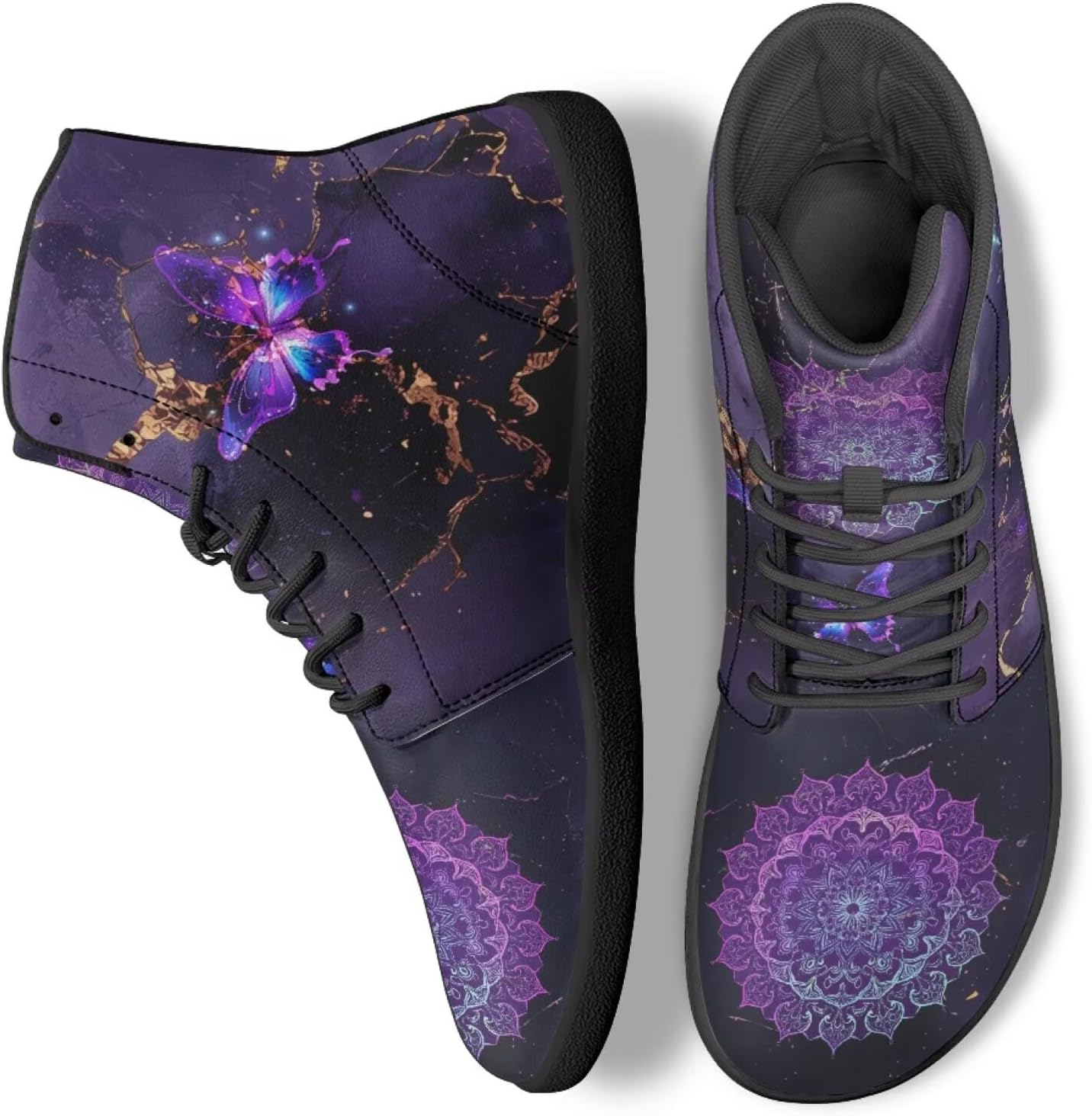 

Унисекс высокие кроссовки для ходьбы, тенниса и работы в офисе для женщин и мужчин, повседневные беговые кроссовки Ecaestolph, фиолетовый