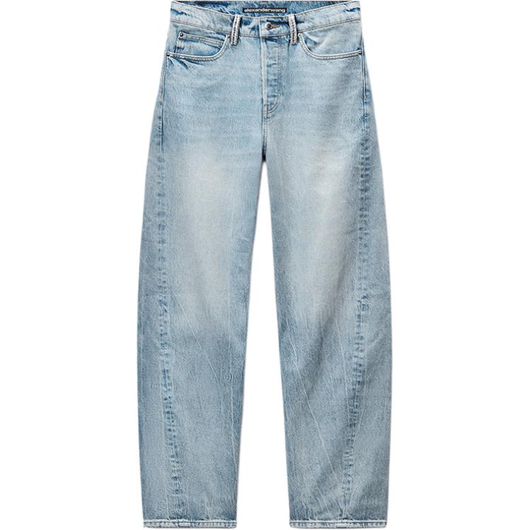 

Женские джинсы Float из коллекции весна-лето 2026 Alexander Wang, vintage белый синий