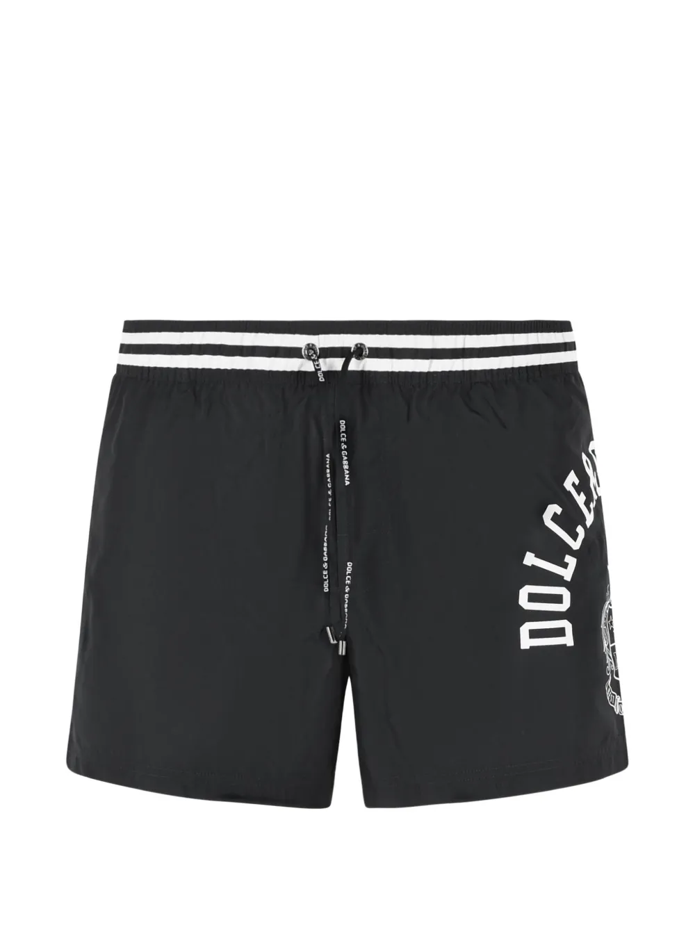 

Слитный купальник с контрастным логотипом Dolce & Gabbana, черный