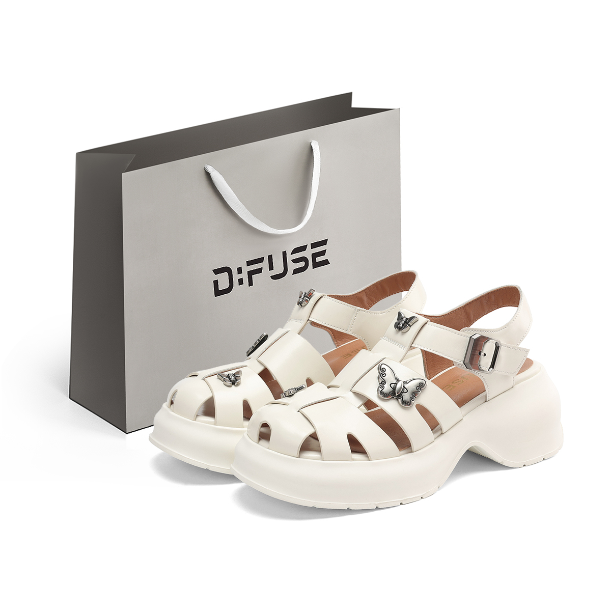 Сандалии женские в римском стиле D FUSE SCANDINAVIA D:FUSE SCANDINAVIA, Black