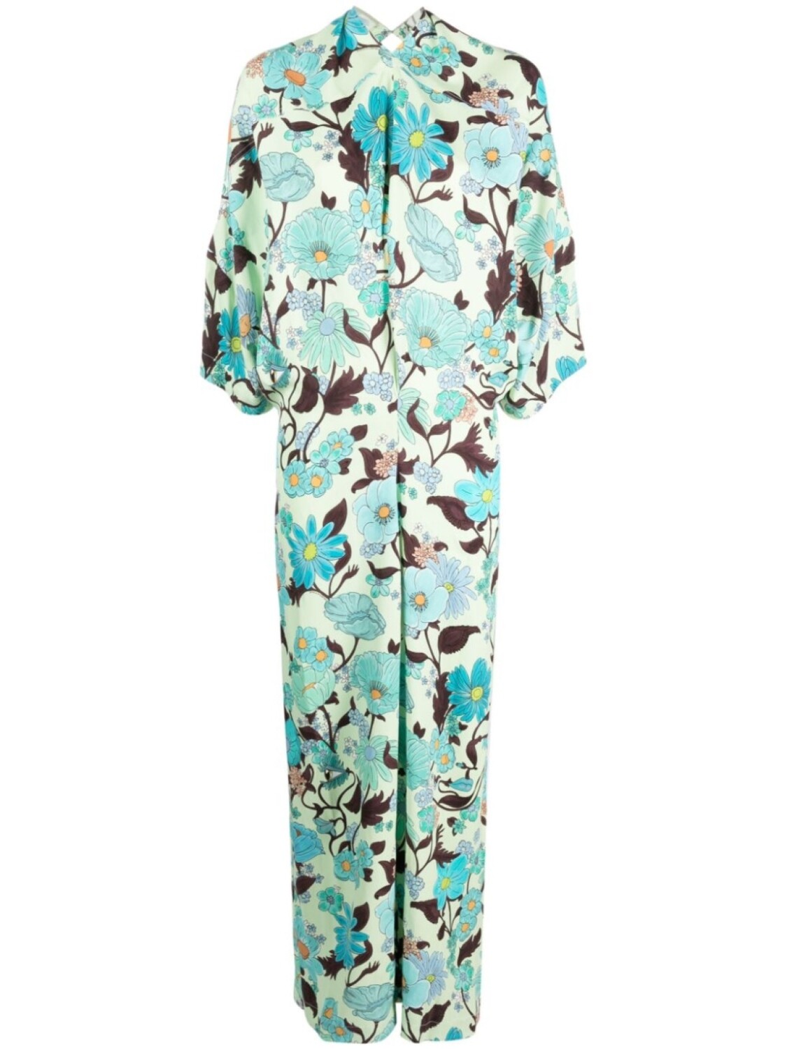 

Stella McCartney длинное платье с принтом Garden, зеленый
