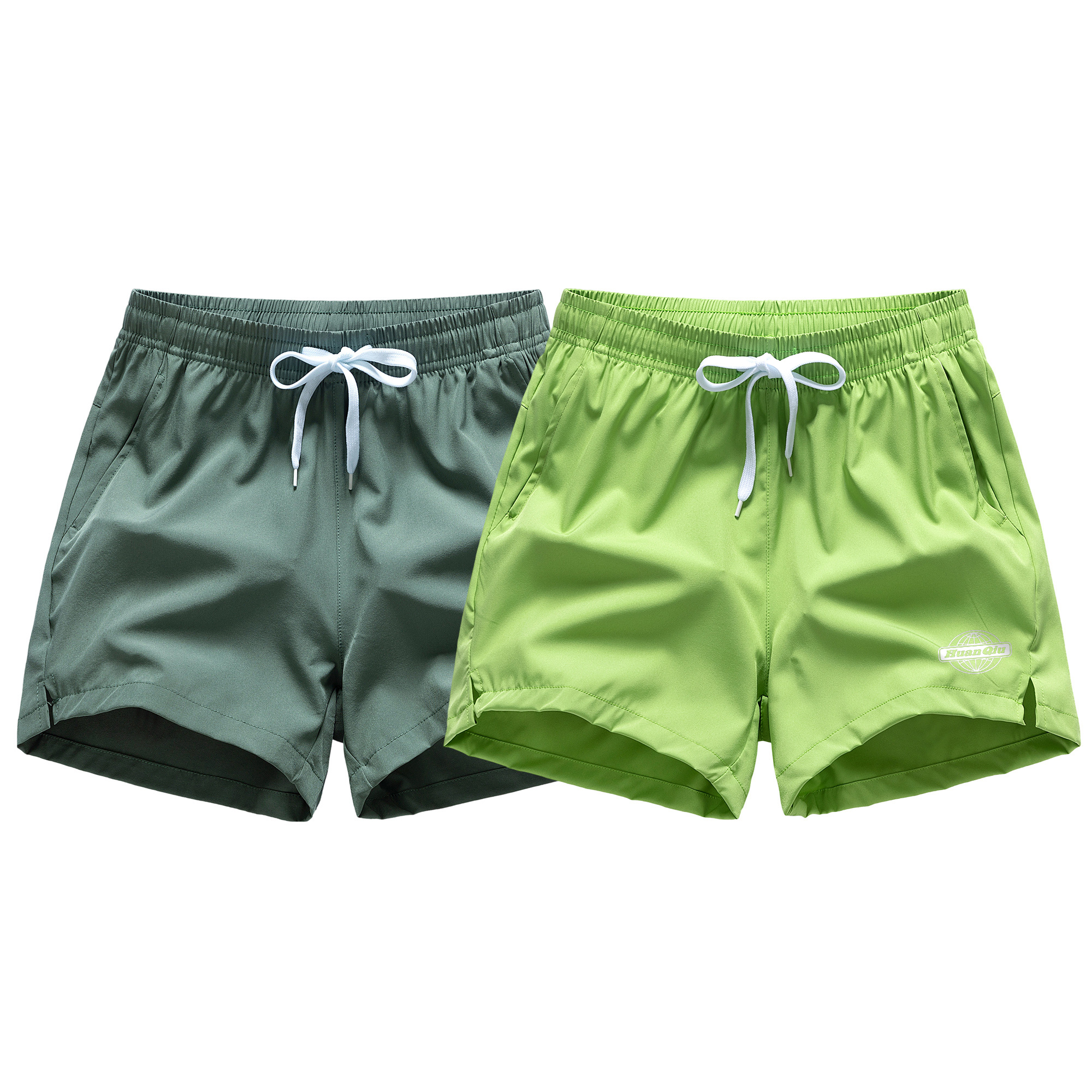 

Повседневные шорты Unisex Thin HUANQIU, 2 pack (army зеленый+neon зеленый)