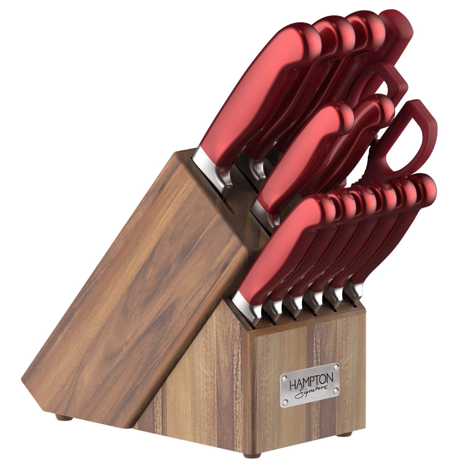 

Набор ножей с подставкой Hampton Forge Signature Rorik Red, 14 предметов