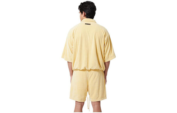 Футболка halfzip 3 short sleeve boxy polo t-shirt 'yellow' Fear Of God Essentials, желтый — фото 2
