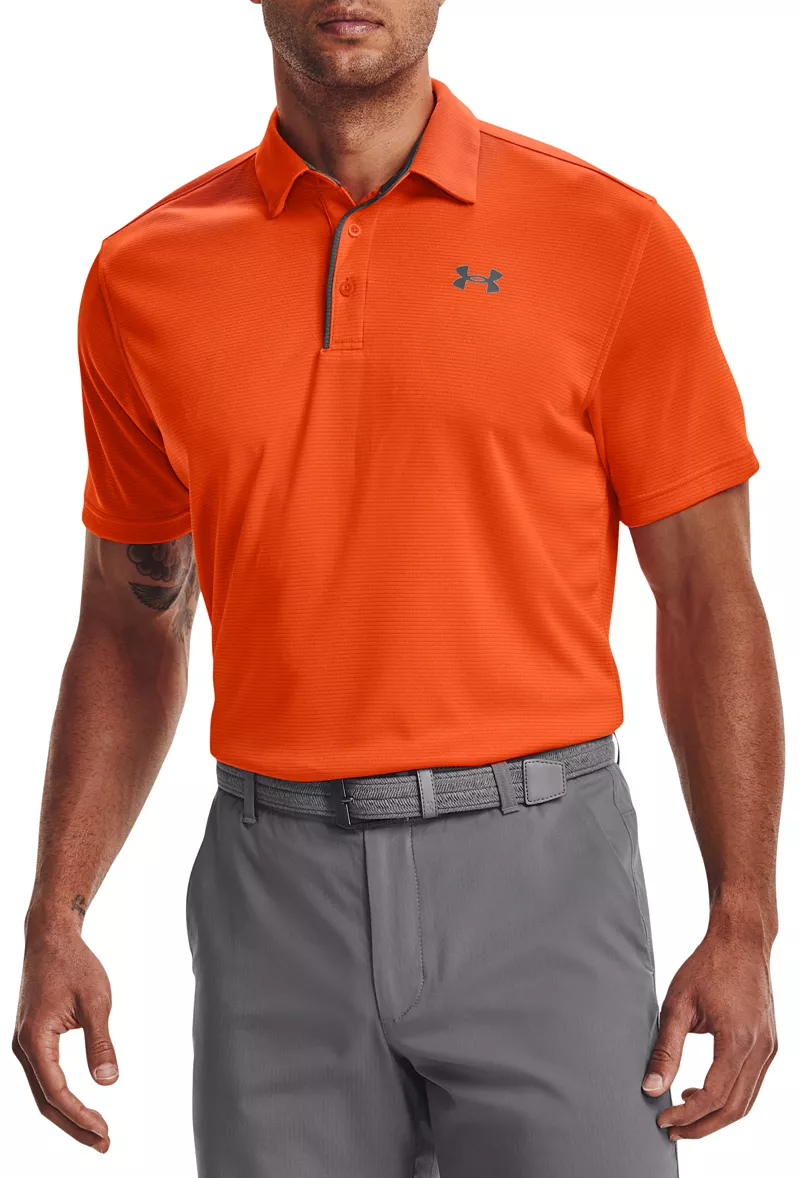 

Мужская рубашка-поло для гольфа Under Armour Tech, цвет Team Orange/Graphite