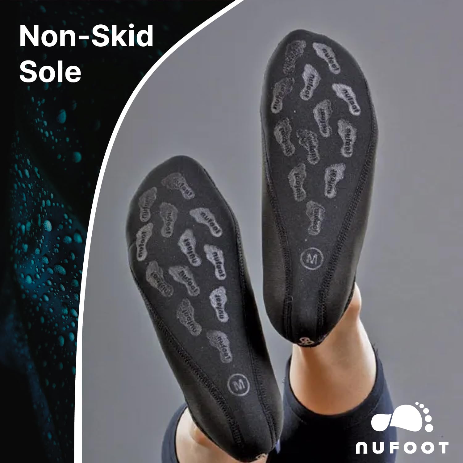 Ботинки Nufoot для мужчин, складная и гибкая обувь, складная обувь для путешествий, йога-носки, домашние туфли, тапочки, черные, размер L — фото 4