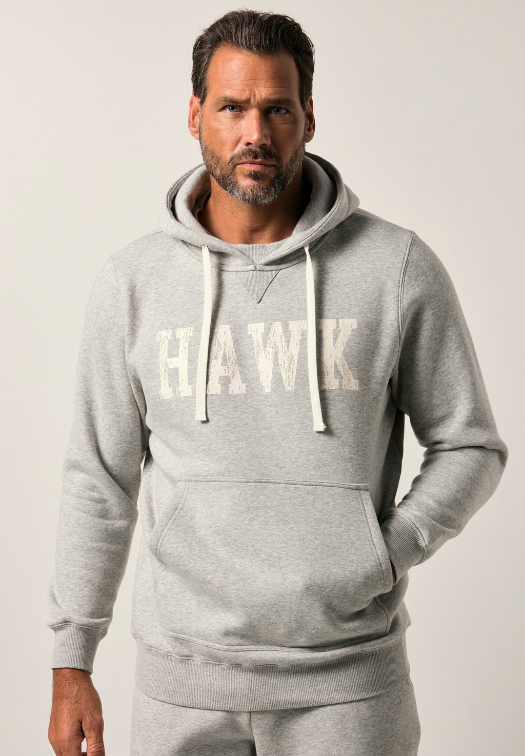 

Толстовка KANGAROO POCKET BREAST PRINT - Hoodie JP1880, серый